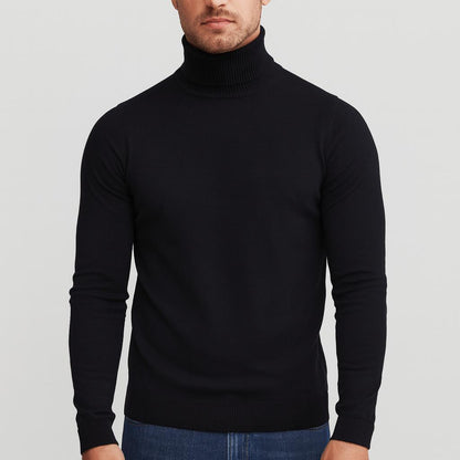 Sweter męski golf bawełniany lekki, cienka i oddychająca dzianina 6