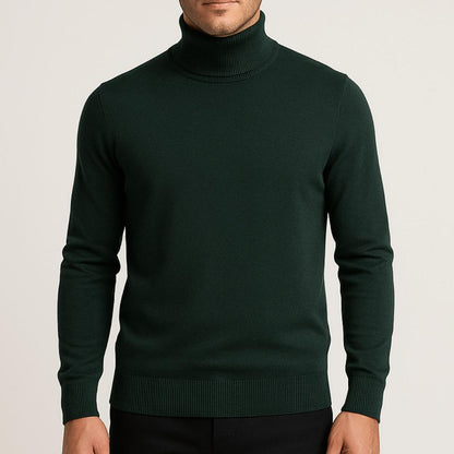 Sweter męski golf bawełniany lekki, cienka i oddychająca dzianina 8
