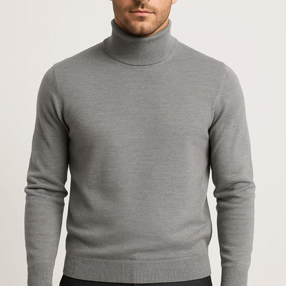 Sweter męski golf bawełniany lekki, cienka i oddychająca dzianina 9