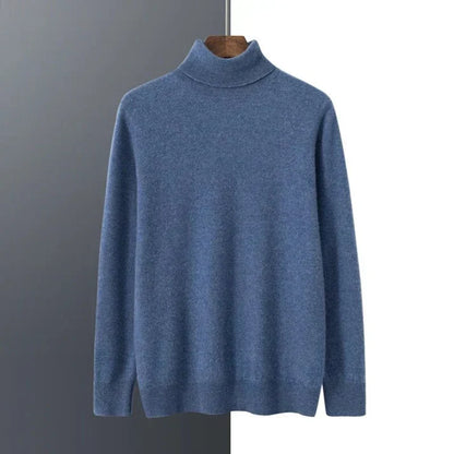 Sweter męski golf wełniany elegancki, miękki i dopasowany 1