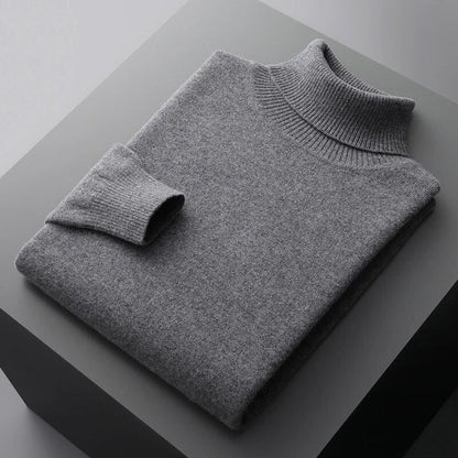 Sweter męski golf wełniany elegancki, miękki i dopasowany 4