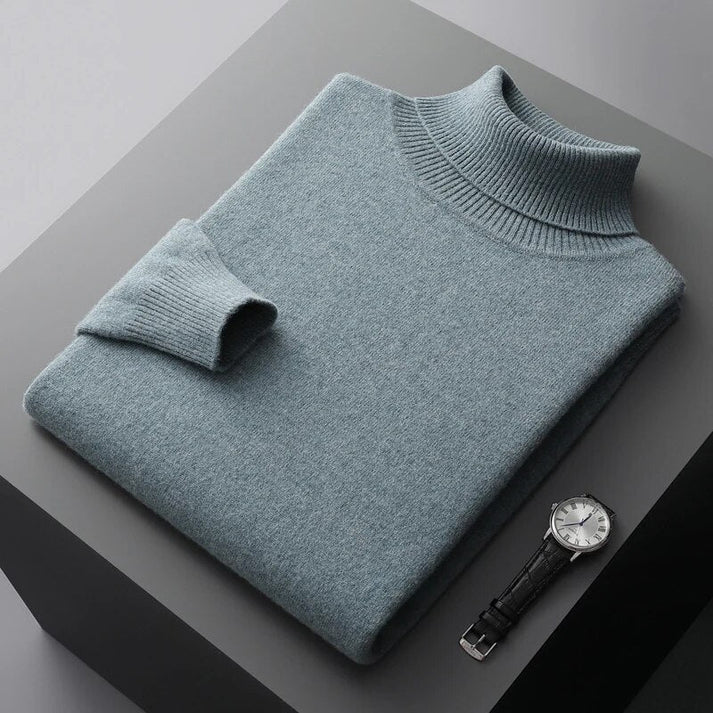 Sweter męski golf wełniany elegancki, miękki i dopasowany 8