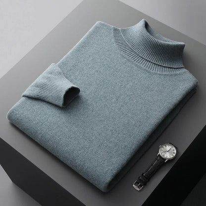 Sweter męski golf wełniany elegancki, miękki i dopasowany 8