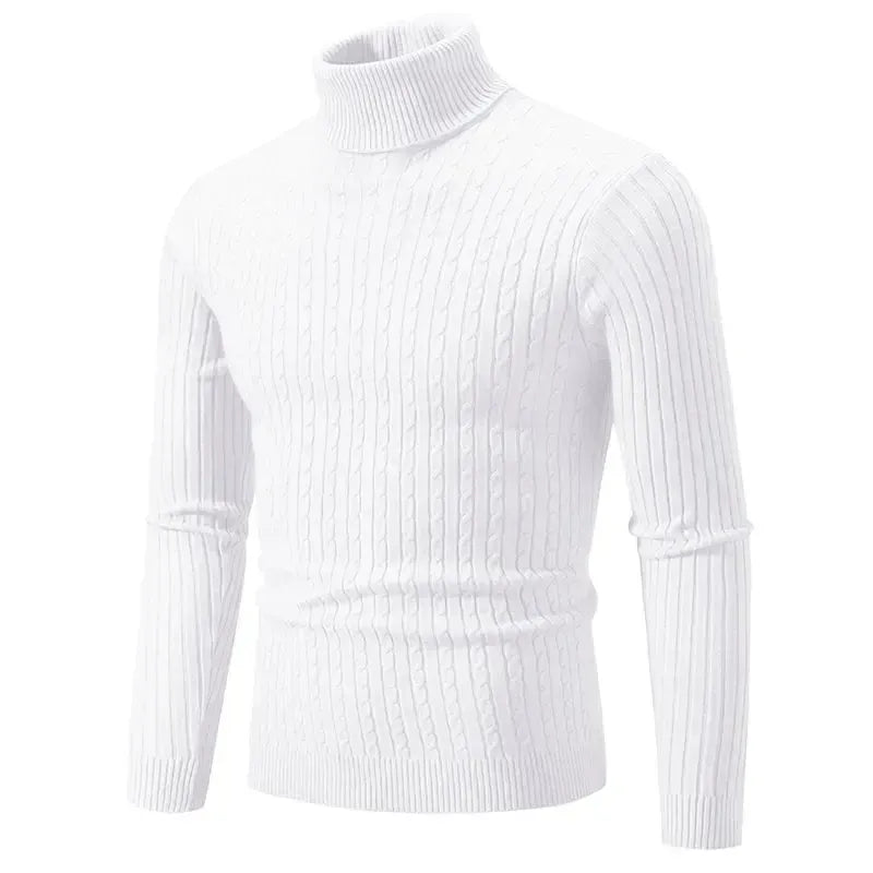Sweter męski golf wełniany lekki, klasyczny dopasowany krój 6