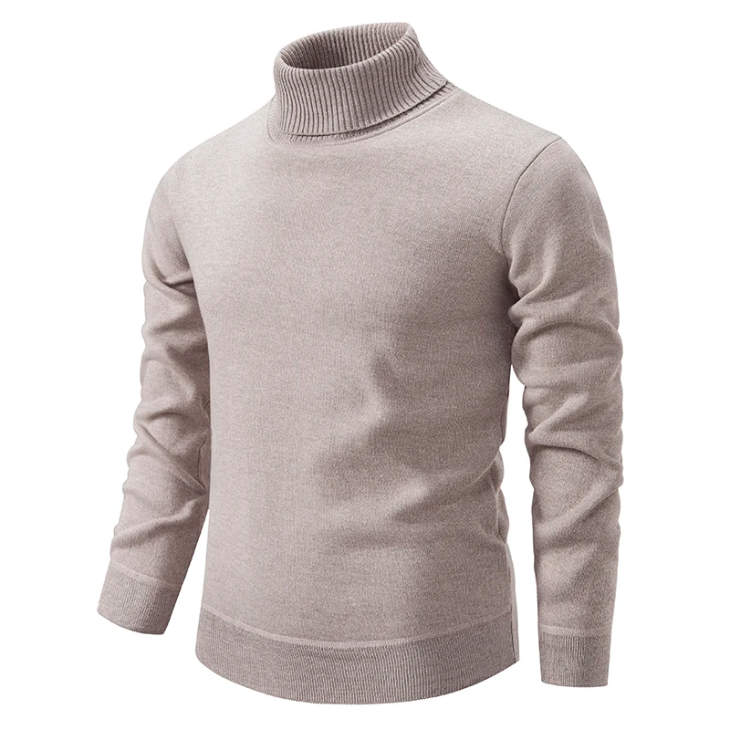 Sweter męski golf z wełny dziewiczej, miękki i ciepły 1