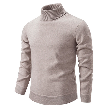 Sweter męski golf z wełny dziewiczej, miękki i ciepły 1