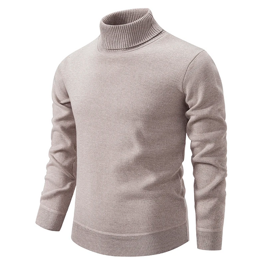 Sweter męski golf z wełny dziewiczej, miękki i ciepły 1
