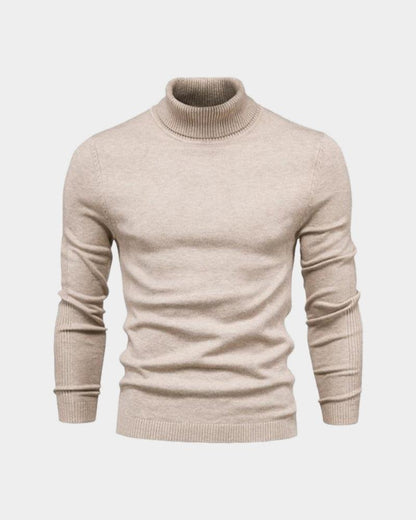 Sweter męski golf z wełny merynosa, dopasowany, lekki i miękki 6