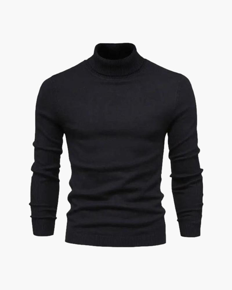 Sweter męski golf z wełny merynosa, dopasowany, lekki i miękki 7