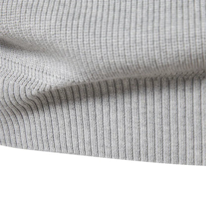 Sweter męski na zamek half-zip ze stójką prążkowany 10