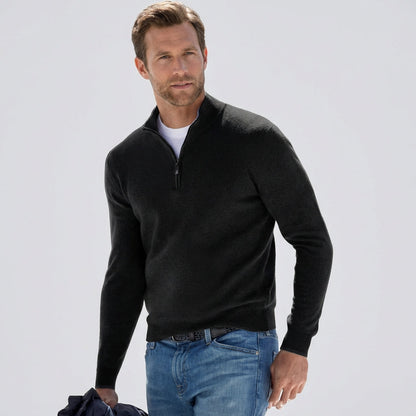 Sweter męski w serek bawełniany, oddychający, krój regular 4