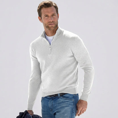Sweter męski w serek bawełniany, oddychający, krój regular 5