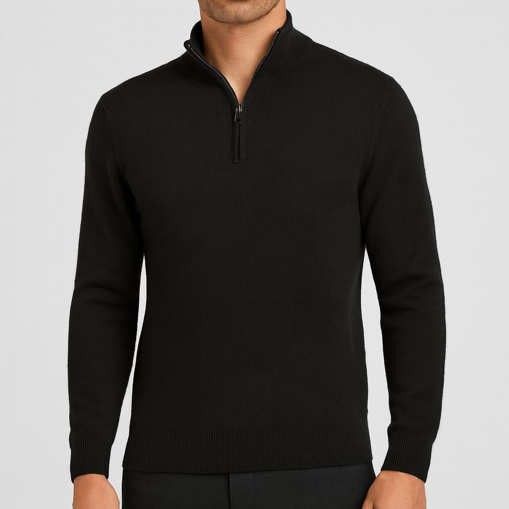 Sweter męski w serek z wełny merynosa, splot fakturowy 3