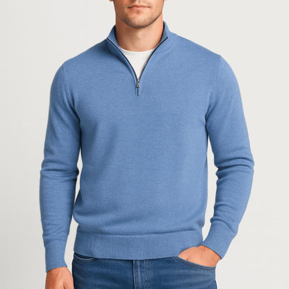 Sweter męski w serek z wełny merynosa, splot fakturowy 5