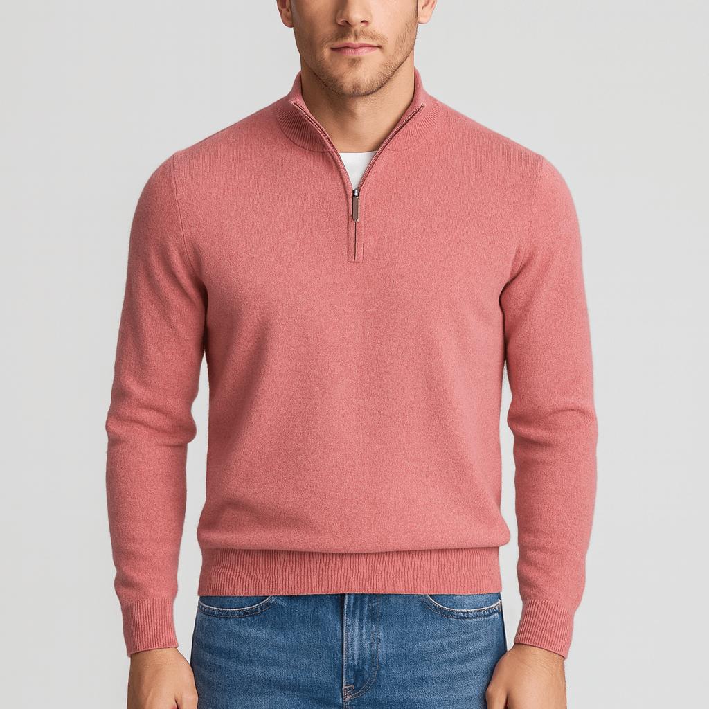 Sweter męski w serek z wełny merynosa, splot fakturowy 6