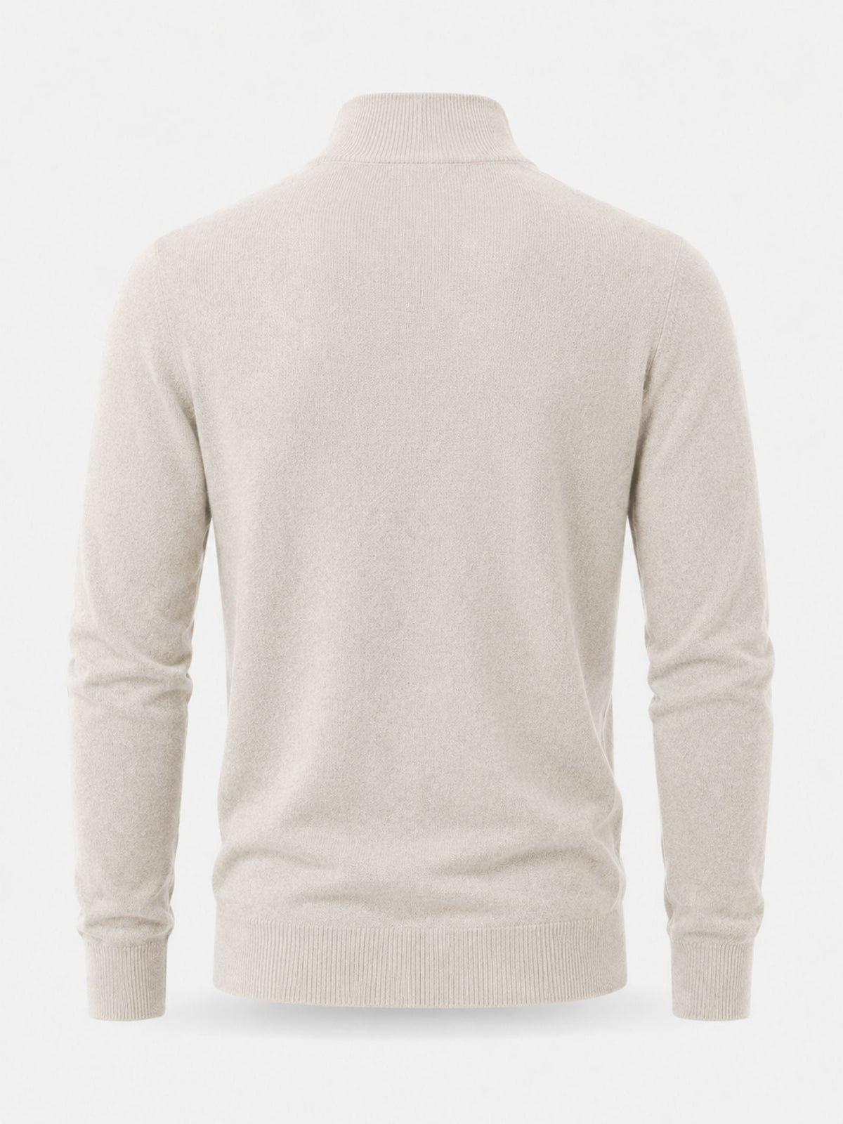 Sweter męski w serek z wełny merynosa, z zamkiem, splot fakturowy 13