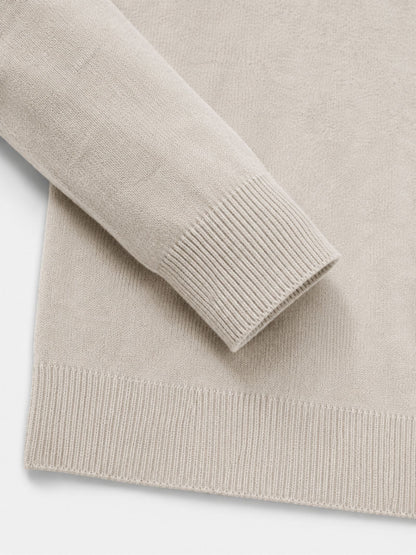 Sweter męski w serek z wełny merynosa, z zamkiem, splot fakturowy 15