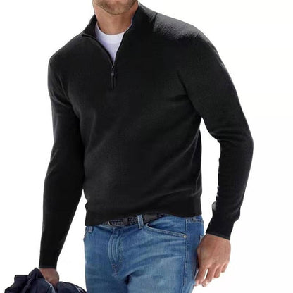 Sweter męski w serek z zamkiem, wodoodporny, krój regular 2