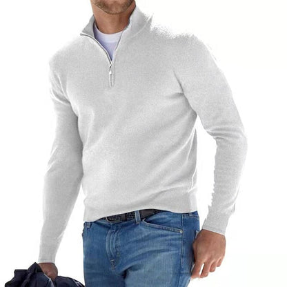 Sweter męski w serek z zamkiem, wodoodporny, krój regular 3