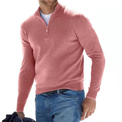 Sweter męski w serek z zamkiem, wodoodporny, krój regular 5