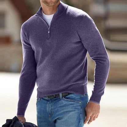 Sweter męski w serek z zamkiem, wodoodporny, krój regular 6