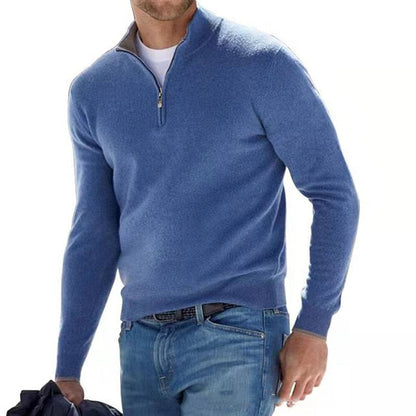 Sweter męski w serek z zamkiem, wodoodporny, krój regular 8