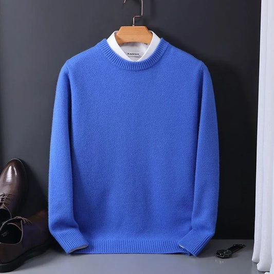 Sweter męski wełniany ciepły, minimalistyczny krój 1