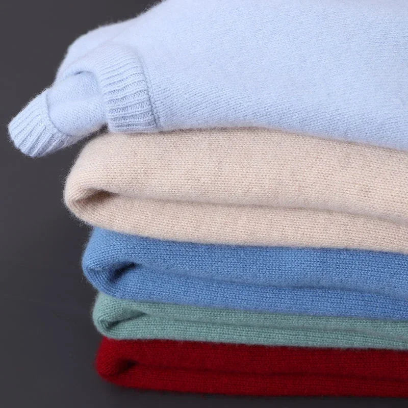 Sweter męski wełniany ciepły, minimalistyczny krój 14