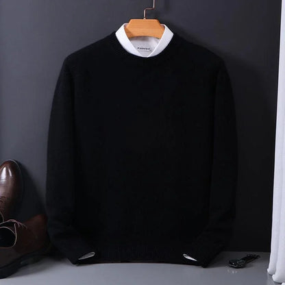 Sweter męski wełniany ciepły, minimalistyczny krój 3