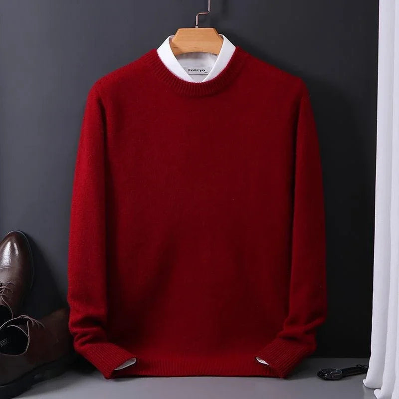 Sweter męski wełniany ciepły, minimalistyczny krój 6