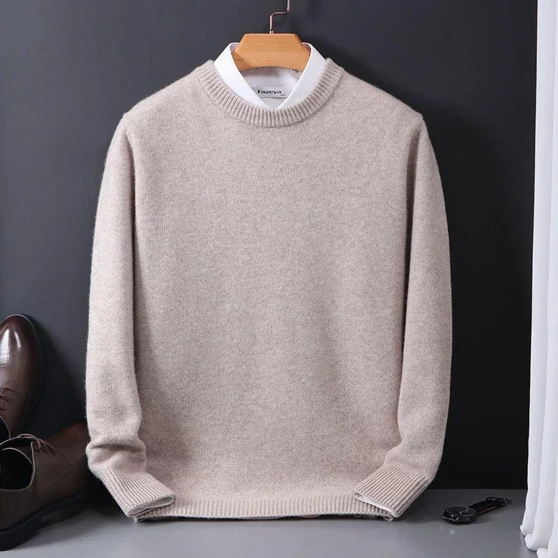 Sweter męski wełniany ciepły, minimalistyczny krój 7