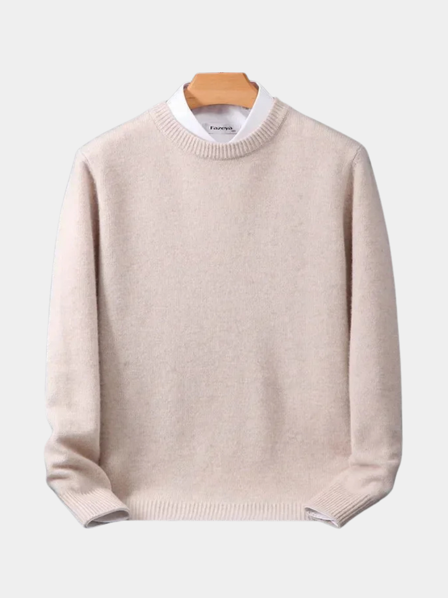Sweter męski wełniany ciepły, minimalistyczny krój 8