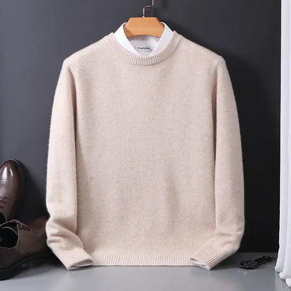 Sweter męski wełniany ciepły, minimalistyczny krój 9
