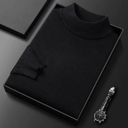 Sweter męski ze stójką dzianinowy gładki 2