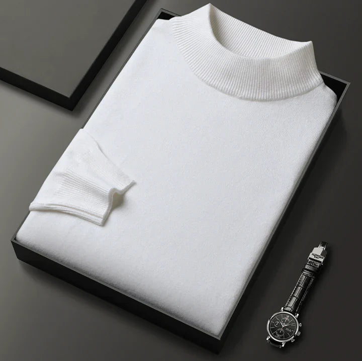 Sweter męski ze stójką dzianinowy gładki 5