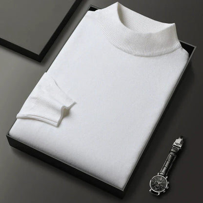 Sweter męski ze stójką dzianinowy gładki 5