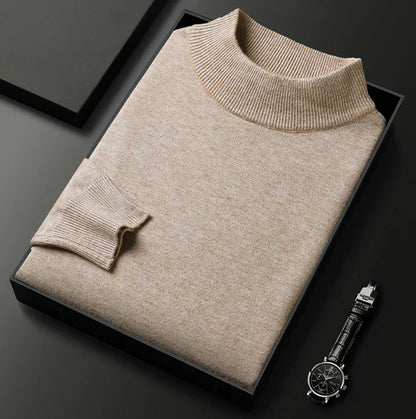 Sweter męski ze stójką dzianinowy gładki 7
