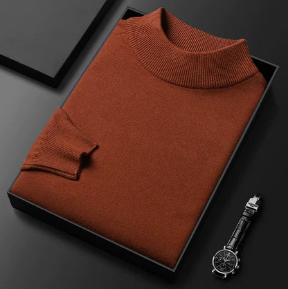 Sweter męski ze stójką dzianinowy gładki 8