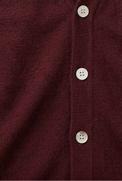 Sweter rozpinany męski z dekoltem V na guziki 7