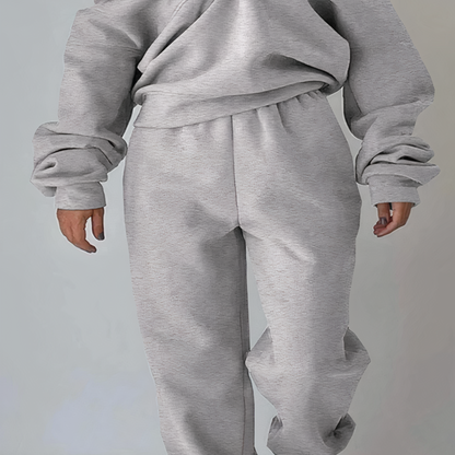 Ewa | Dwuczęściowy dres z half-zip bluzą i joggerami damski